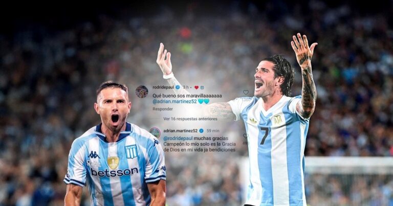 El hermoso mensaje de De Paul a Maravilla Martínez, figura de Racing