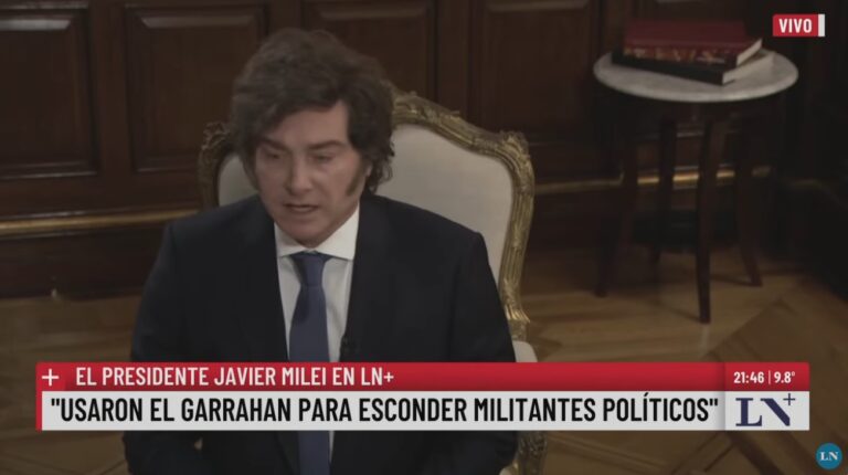 Milei atacó el reclamo del Garrahan y reiteró que «no hay plata» para los jubilados
