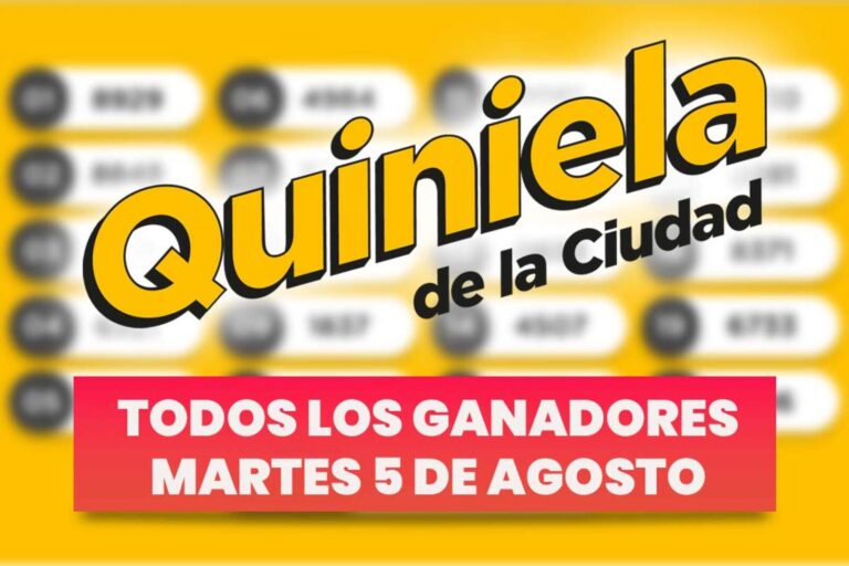Quiniela Nacional: todos los números ganadores del martes 5 de agosto