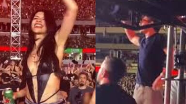 Cazzu y Franco Colapinto dijeron presente en el recital de Airbag en el Monumental