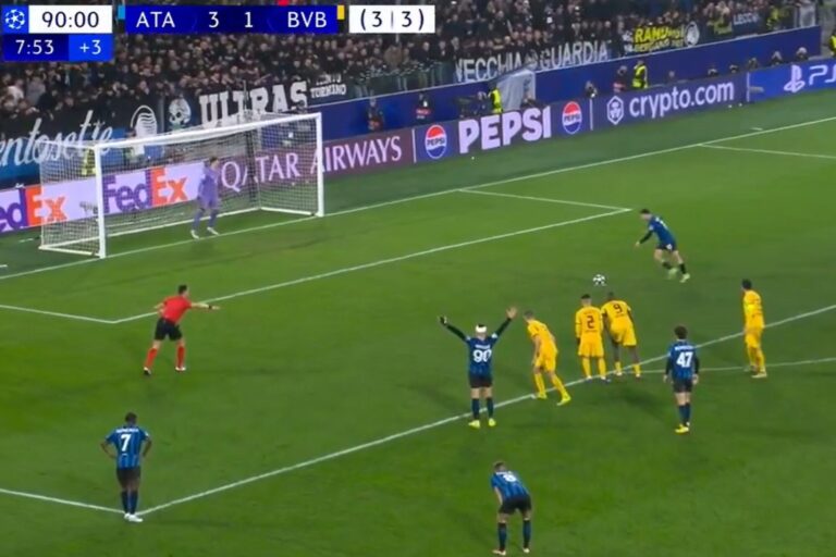 Champions League: Atalanta eliminó al Borussia Dortmund con un penal en la última jugada del partido
