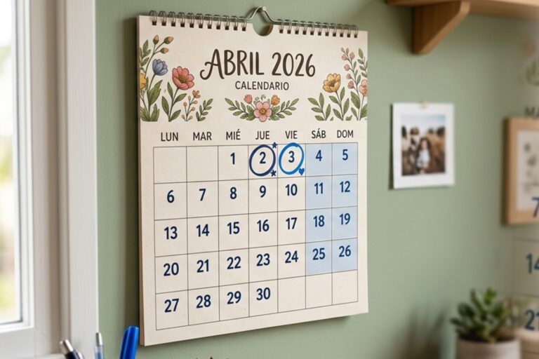 Abril 2026: calendario oficial de feriados y fin de semana largo