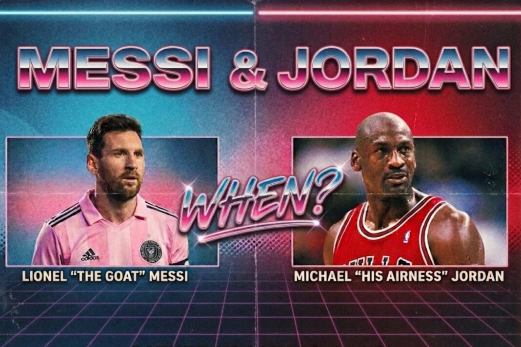 Lionel Messi y Michael Jordan, dos íconos del deporte mundial.