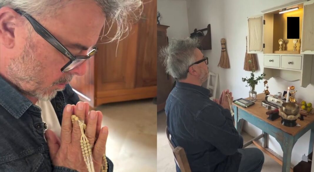 Donato de Santis en un video de Instagram hablando sobre su fe budista