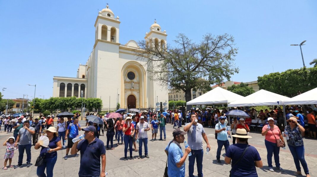 Termómetro marcando alta temperatura en El Salvador durante ola de calor