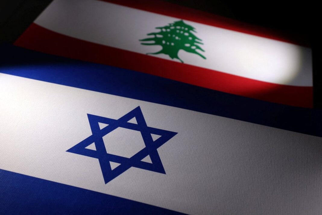 Banderas de Israel y Líbano