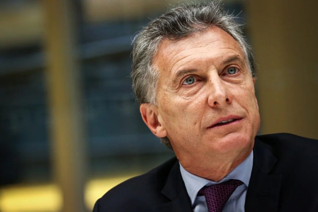 Mauricio Macri durante un acto en el Club Galicia de Olivos
