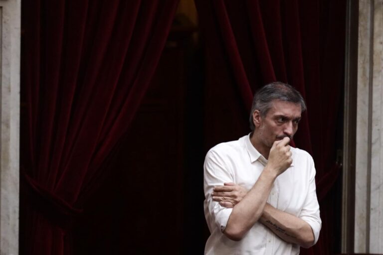 Máximo Kirchner en el recinto de la Cámara de Diputados