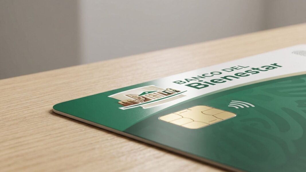 Tarjeta del Bienestar sobre una mesa con documentos