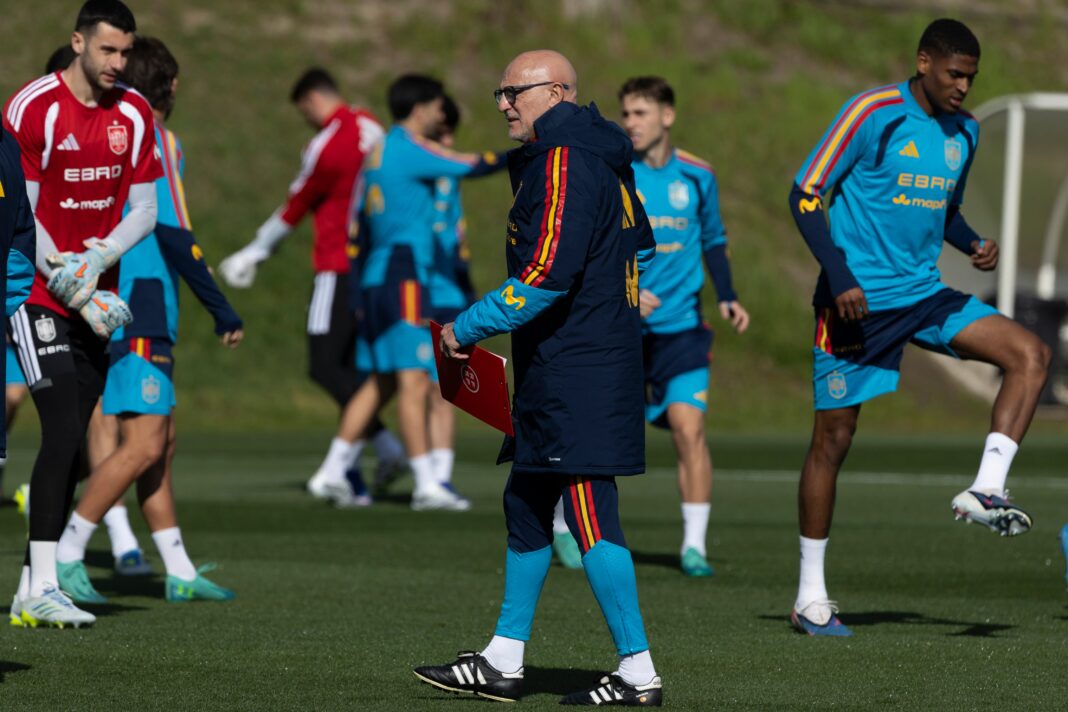 Selección española de fútbol durante un entrenamiento previo al Mundial 2026
