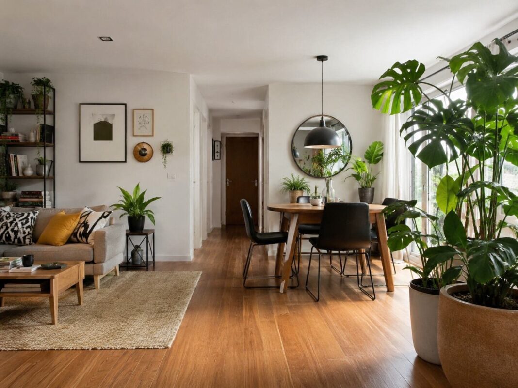Plantas de interior en un departamento