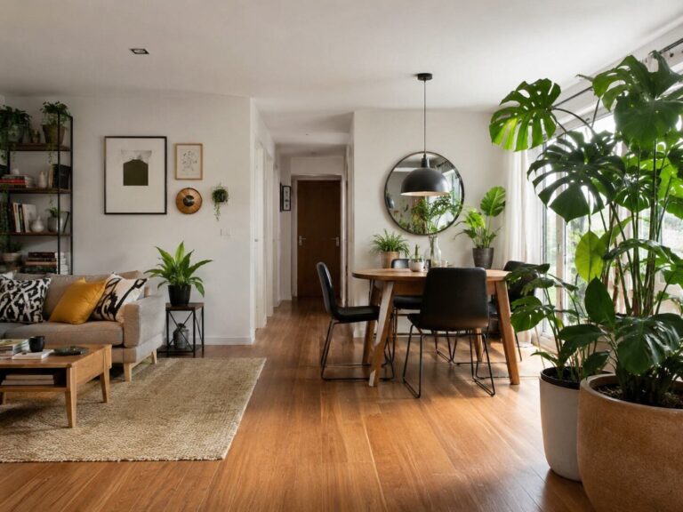 Plantas de interior en un departamento