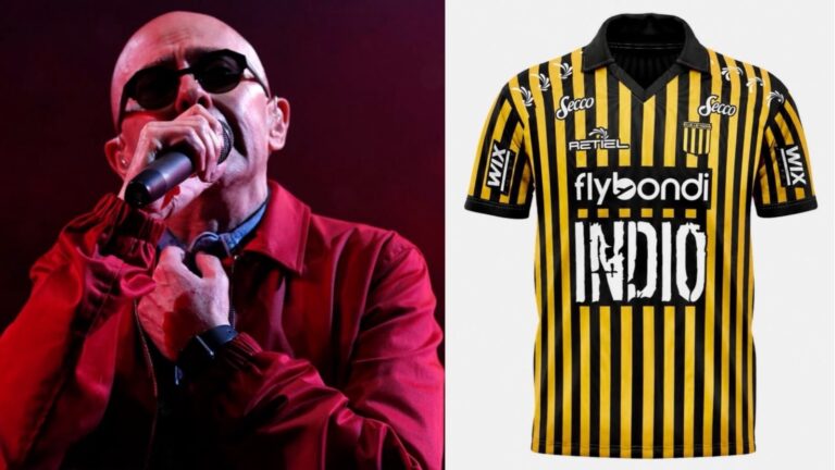 Camiseta de Almirante Brown con homenaje al Indio Solari