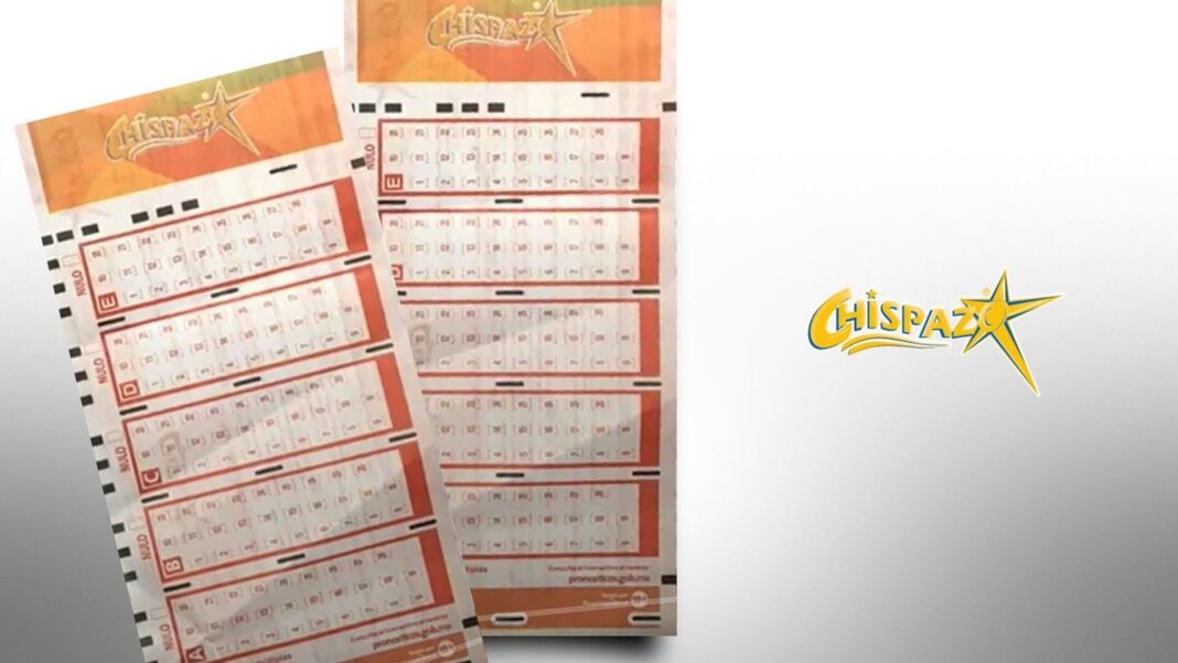 Boleto de Chispazo con números ganadores del sorteo del 26 de junio