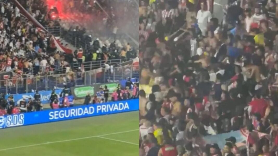 Aficionados en el estadio Romelio Martínez durante la final entre Junior y Atlético Nacional