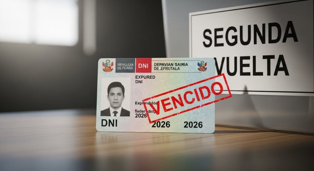 Persona mostrando su DNI en una mesa de votación