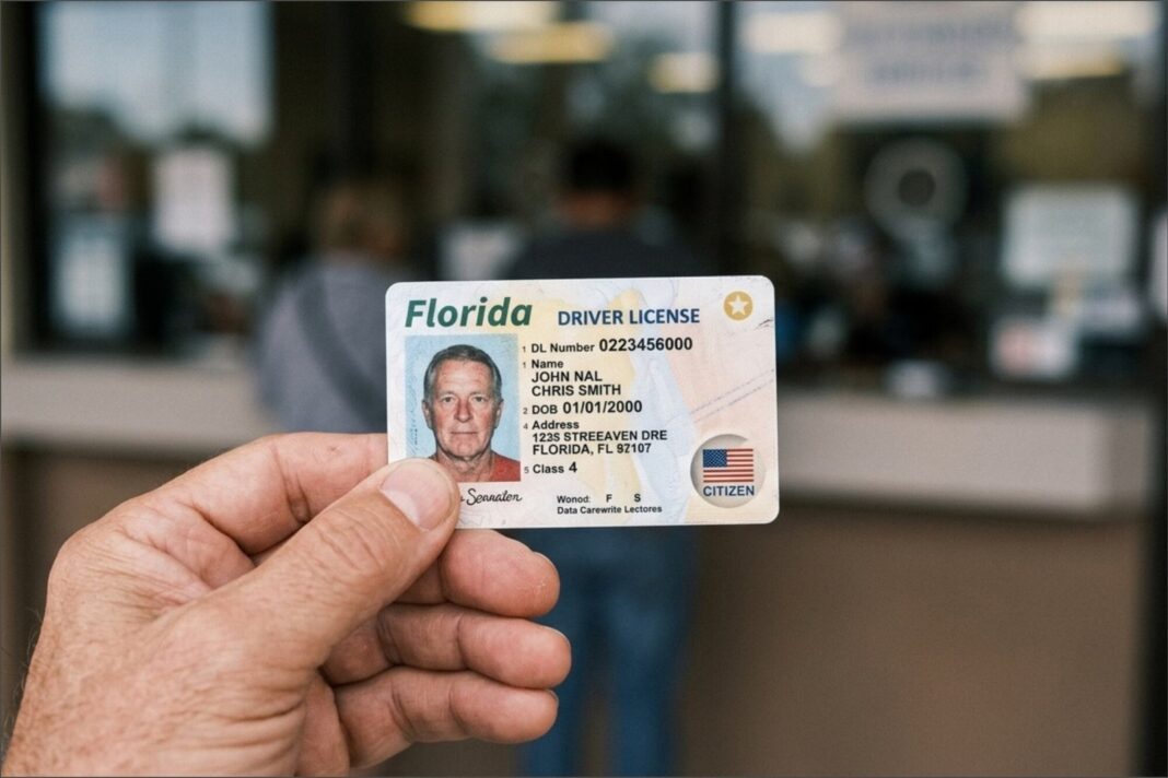 Licencia de conducir de Florida con marcador de ciudadanía NC