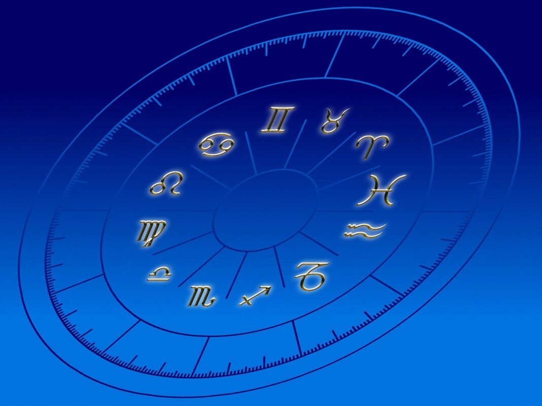 Ilustración de los doce signos del zodiaco para el horóscopo semanal