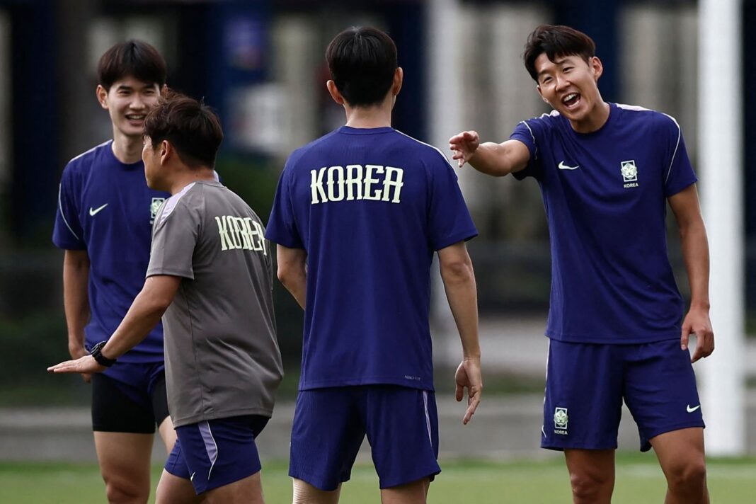 Dron sobrevolando campo de entrenamiento de Corea del Sur en el Mundial 2026