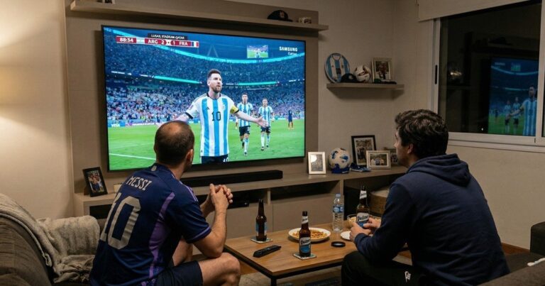Televisores de gran tamaño en exhibición en una tienda de electrodomésticos