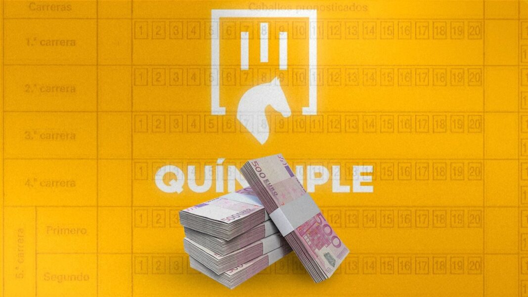 Boleto de Quíntuple Plus con números ganadores