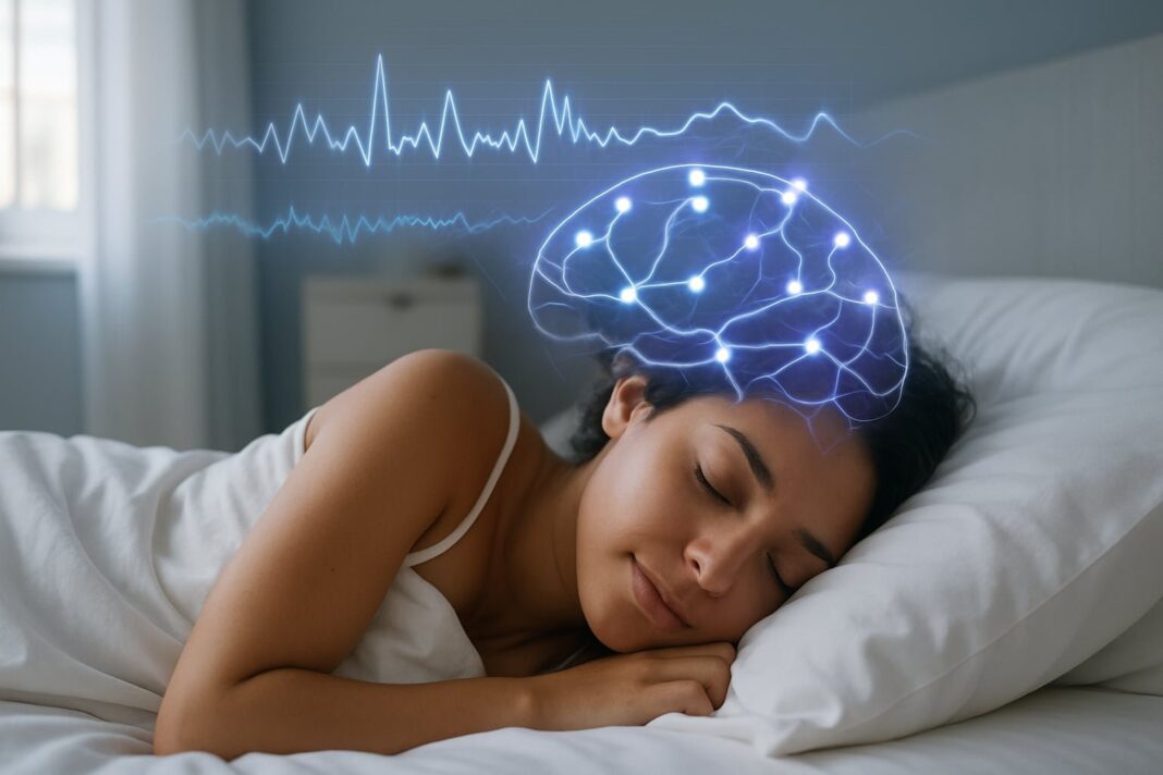 Imagen ilustrativa del cerebro humano con zonas destacadas del hipocampo y tálamo