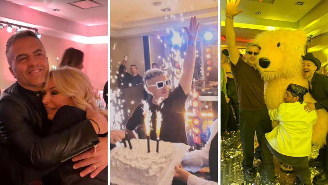 Ángel de Brito en su fiesta de 50 años en Puerto Madero