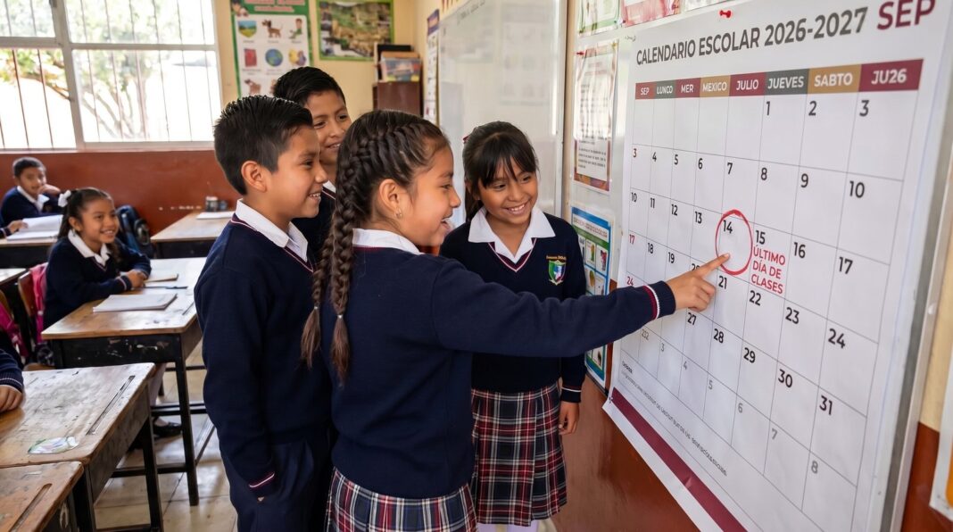 Calendario escolar SEP 2026-2027 con fechas de inicio y puentes vacacionales