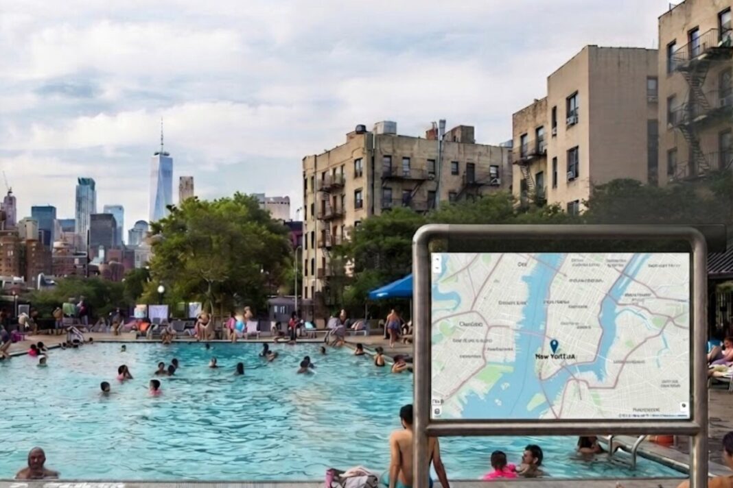 Mapa de piscinas municipales gratuitas en Nueva York durante ola de calor