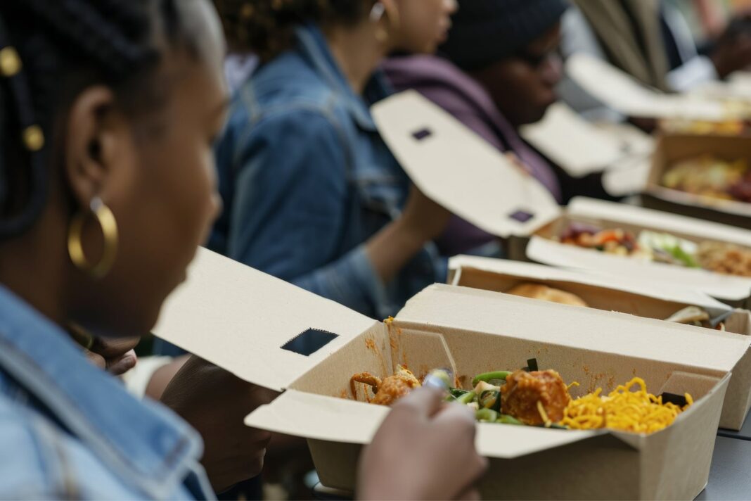 Bolsas de alimentos frescos listos para distribución en Florida