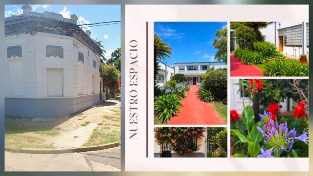Fachada del geriátrico Nuevo Florecer en La Plata