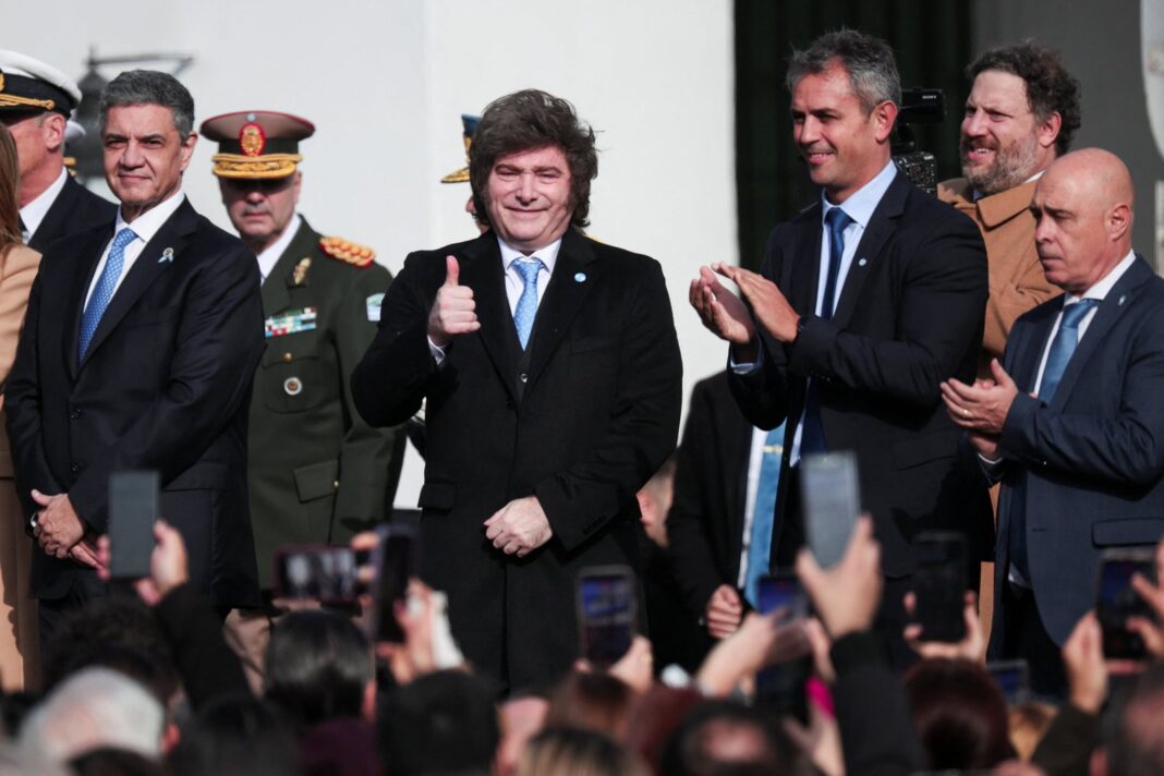 Javier Milei en un acto oficial