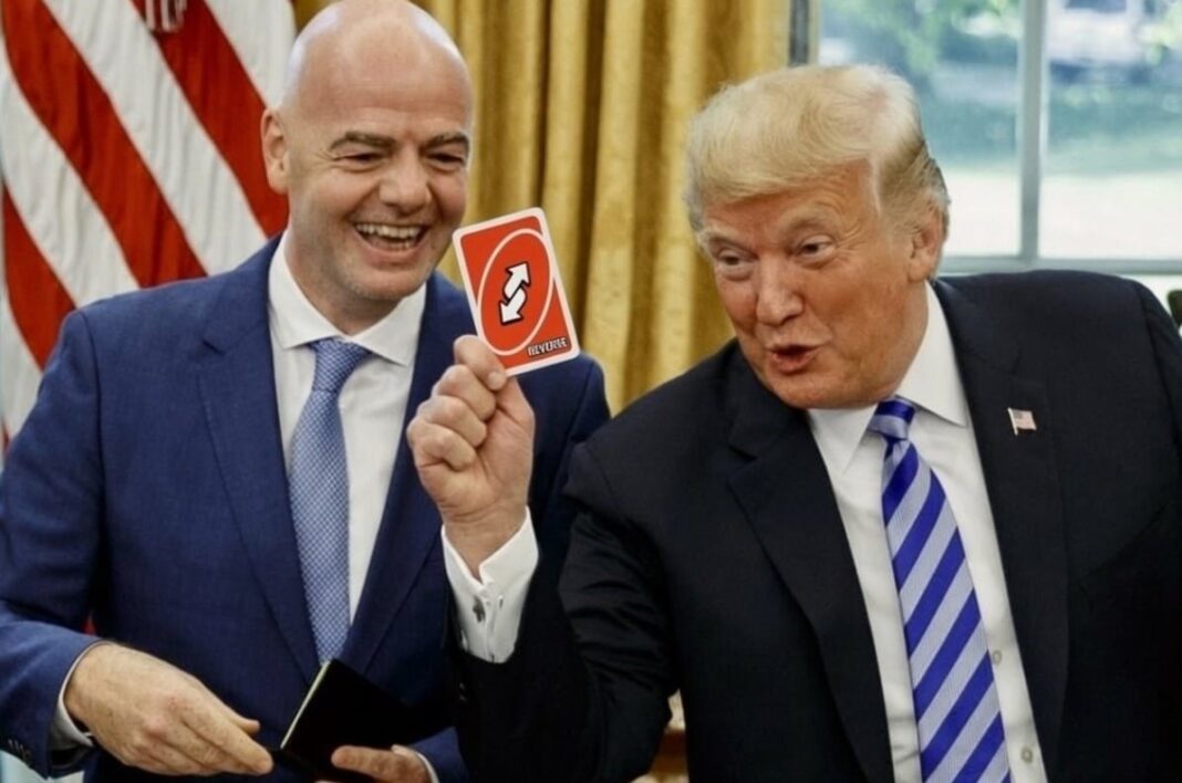 Gianni Infantino en conferencia de prensa