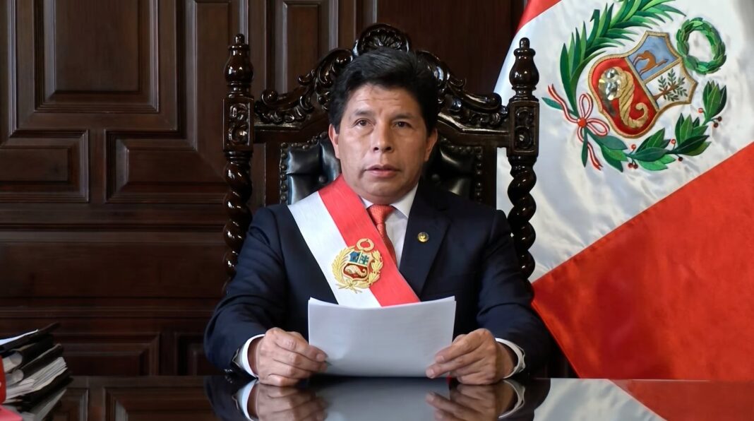 Pedro Castillo durante su detención