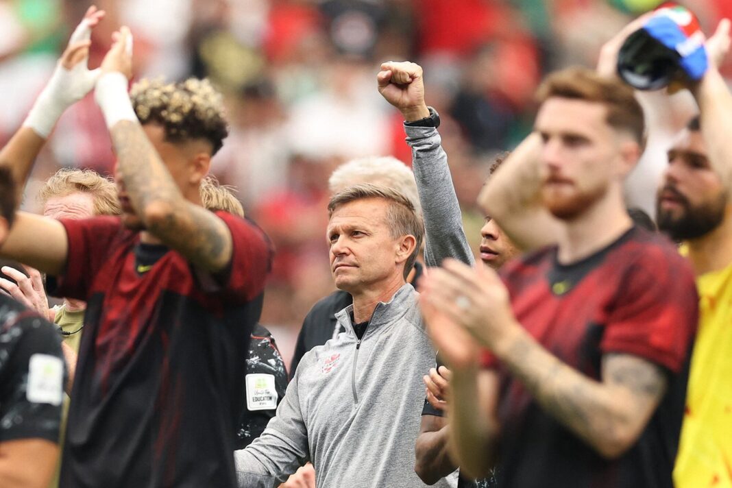 Jesse Marsch durante el partido Canadá vs Marruecos en el Mundial 2026