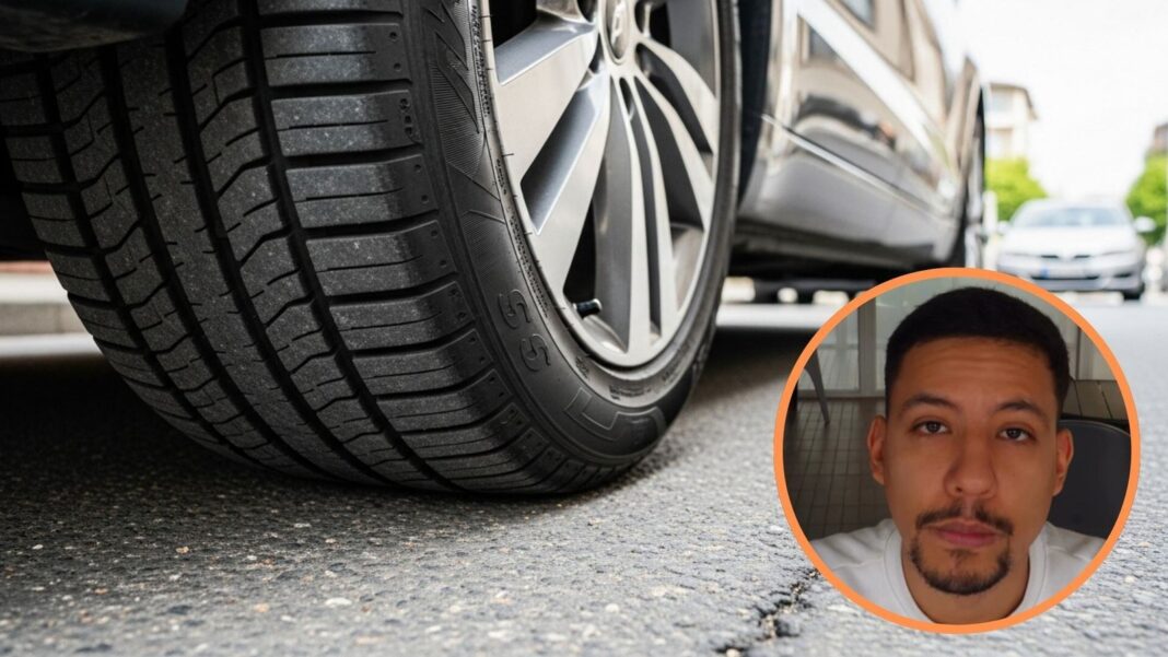 Camilo Higuita junto al carro que ganó en la rifa de SaleADS