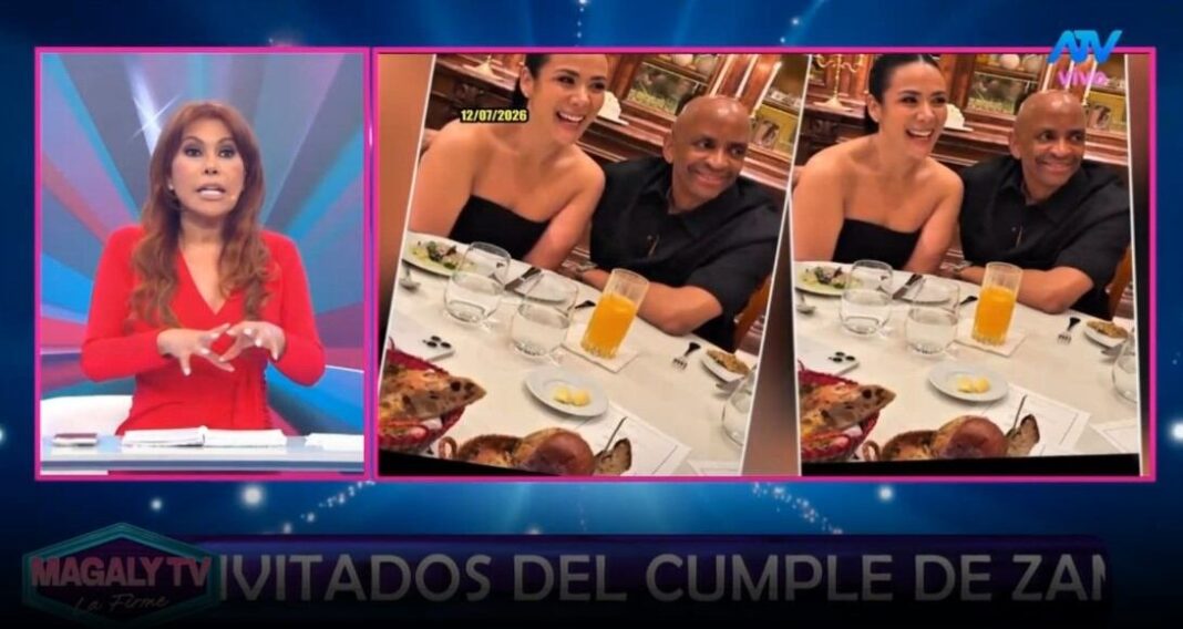 Magaly Medina en su programa comentando el romance de Sergio George y Magdyel Ugaz