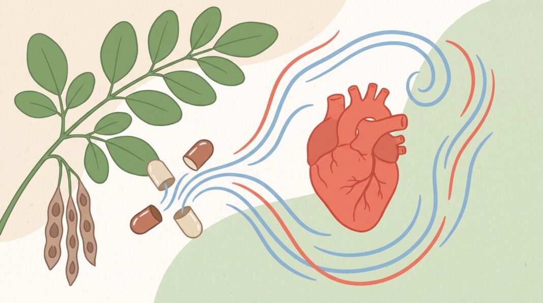 Hojas de moringa oleifera en un plato