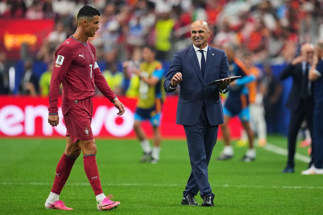 Roberto Martínez durante el partido entre Portugal y España en el Mundial 2026