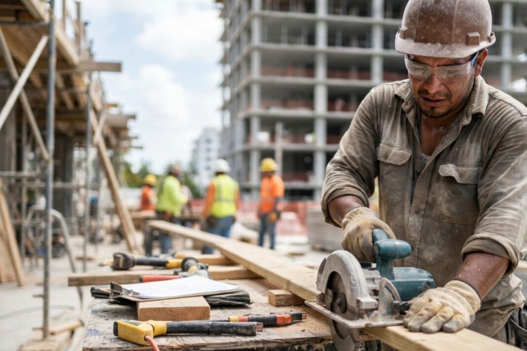 Gráfico con datos salariales de trabajadores hispanos en Estados Unidos según la BLS