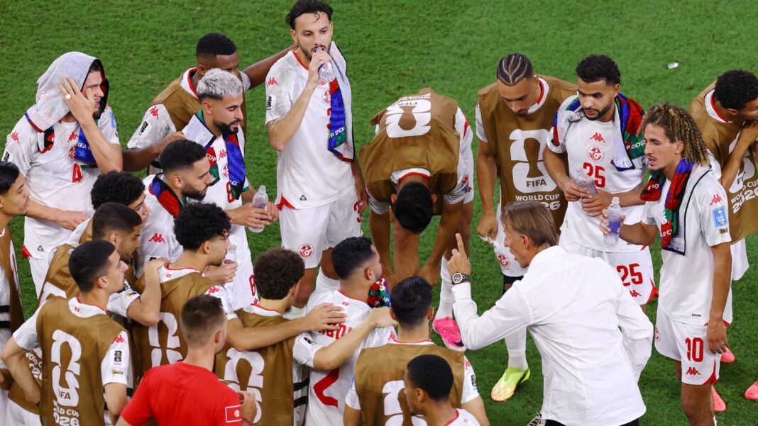 Jugadores de la selección de Túnez en el Mundial 2026