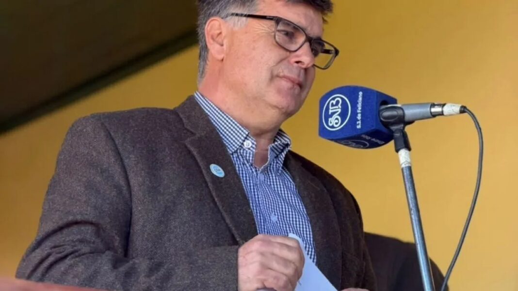 José Colombatto, vicepresidente de CRA, durante la Expo Rural de Feliciano