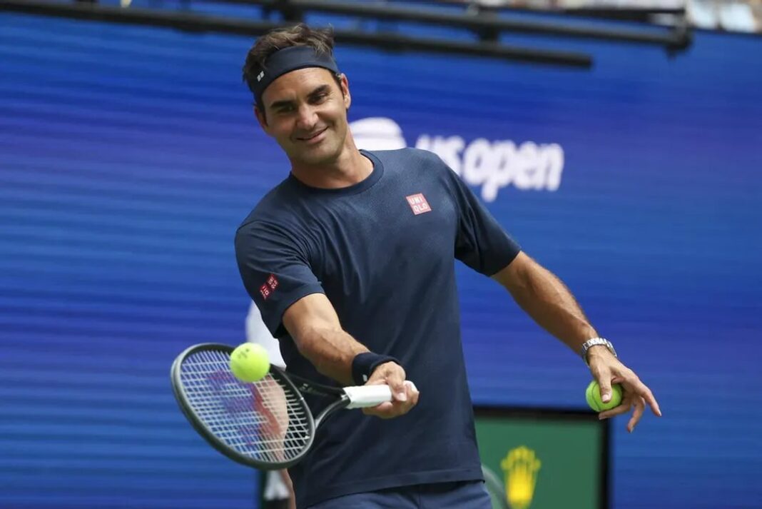 Roger Federer durante una conferencia de prensa en el US Open