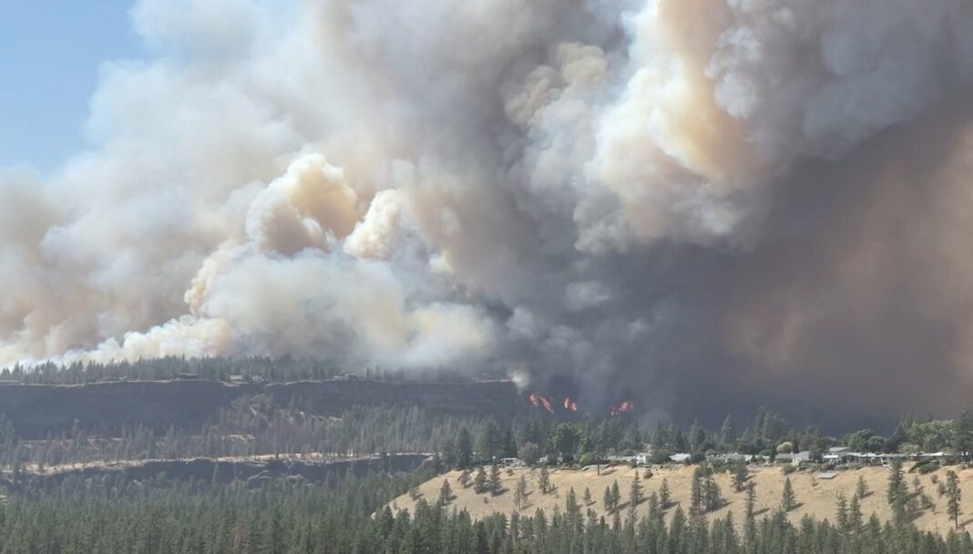 Incendio forestal en el este de Washington