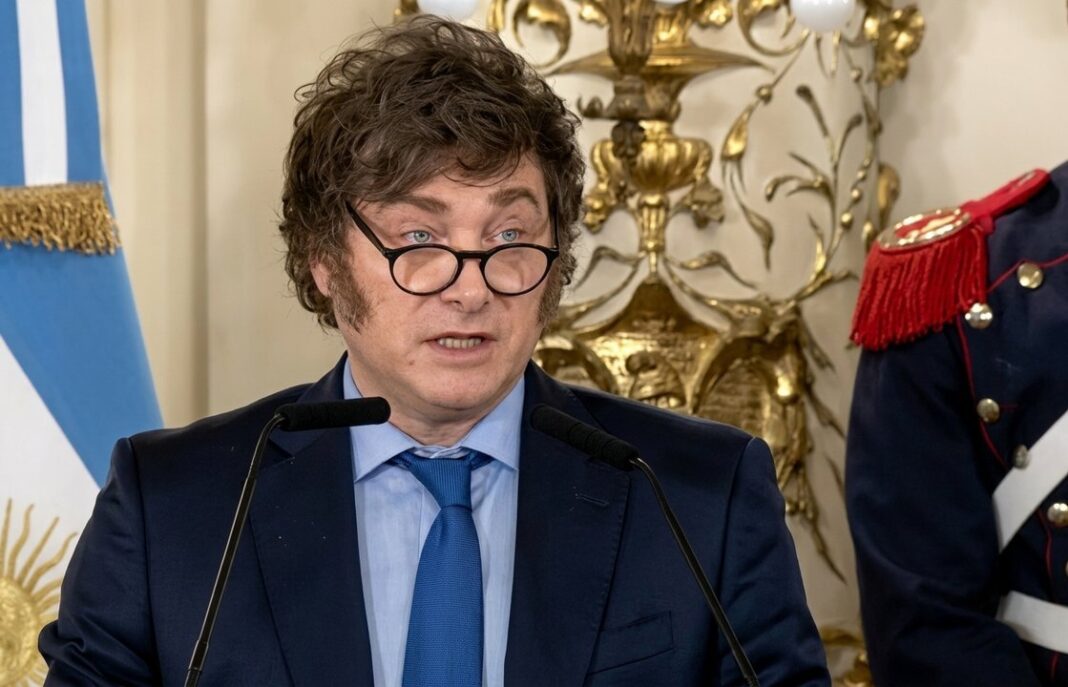 El presidente Javier Milei en la Casa Rosada