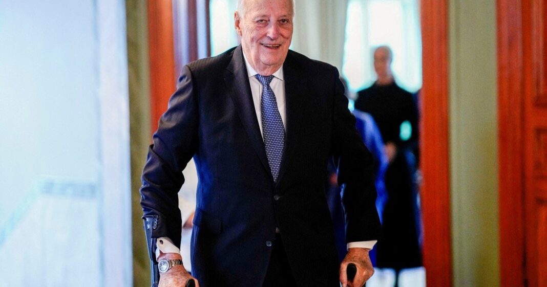 Retrato del rey Harald V de Noruega