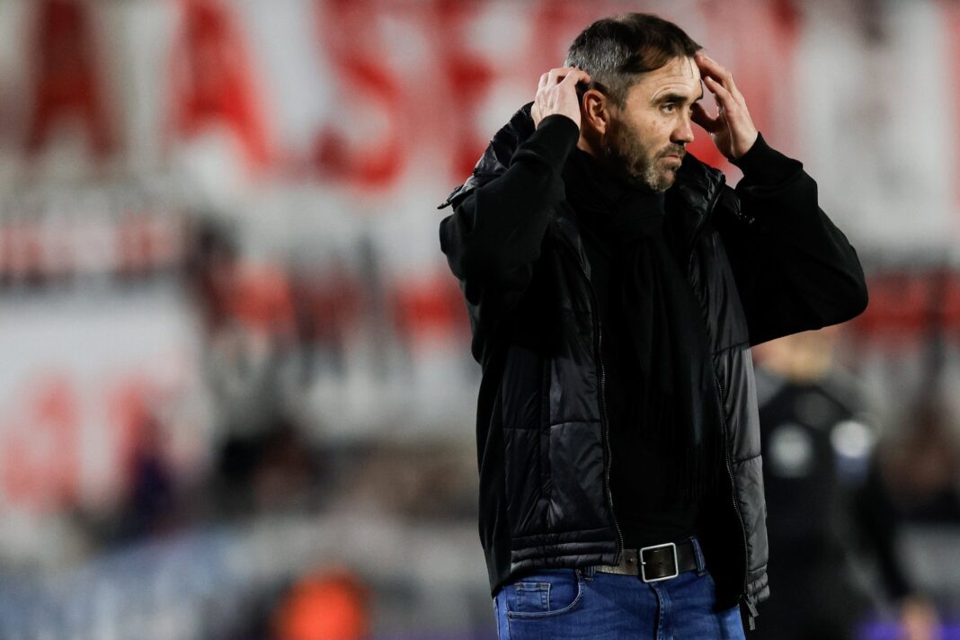 Jugadores de River Plate durante la definición por penales ante Independiente Santa Fe