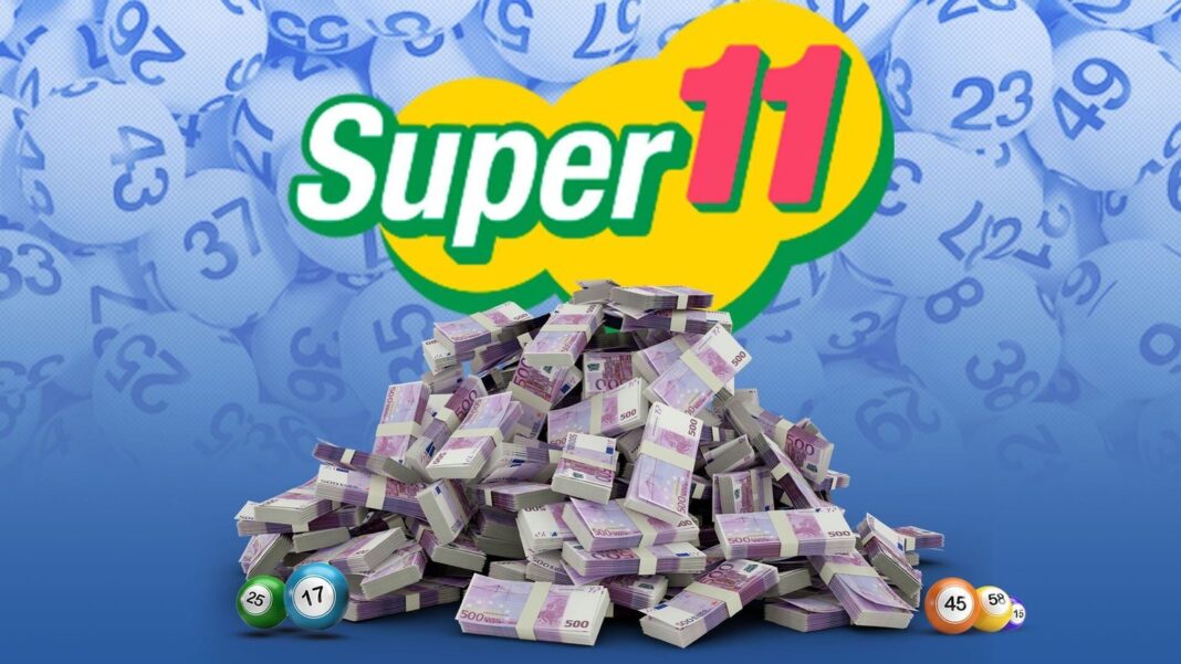 Boleto de Super Once con la combinación ganadora del sorteo