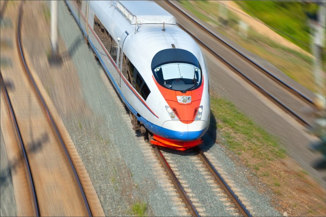 Mapa o ilustración del tren de alta velocidad Dallas-Fort Worth
