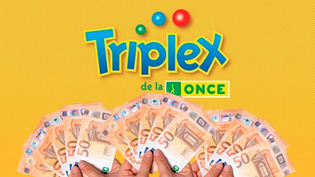 Boleto de la Triplex de la Once con la combinación ganadora 3, 0, 4